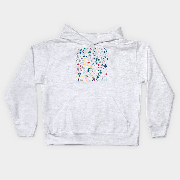 Colorful Terrazzo Kids Hoodie by Belcordi